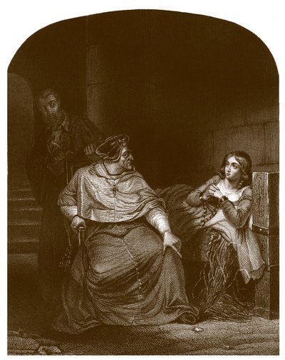Joan of Arc, Winchester Piskoposu tarafından sorguya çekildi by Hippolyte Delaroche