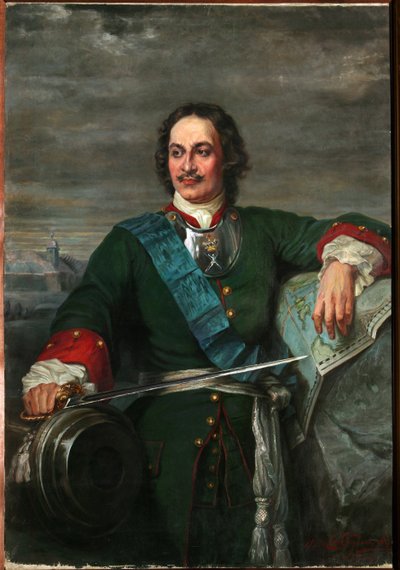 Portre de Pierre Ier Le Grand (1672-1725) tsar de Russie - Büyük Peter (Hippolyte Delaroche