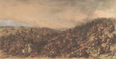 Savaş Sahnesi Waterloo, 1815-66. by Hippolyte Bellange