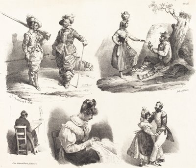 Beş Vinyet by Hippolyte Bellange
