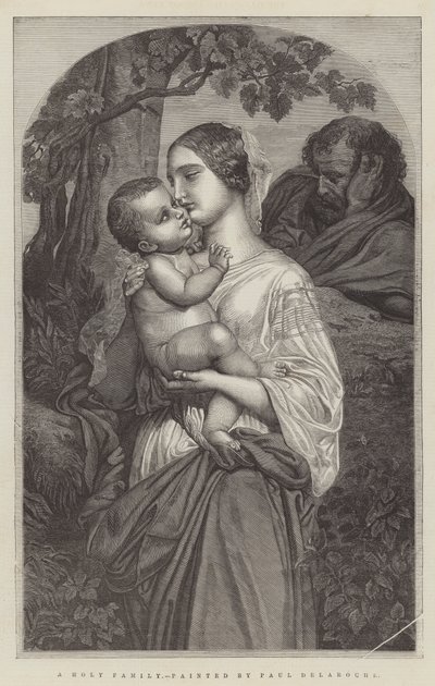 Kutsal Bir Aile by Hippolyte Delaroche