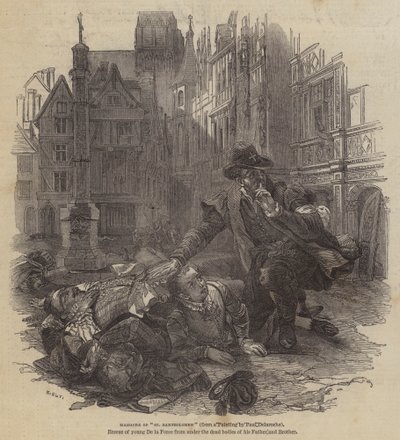 Aziz Bartholomew Katliamı by Hippolyte Delaroche