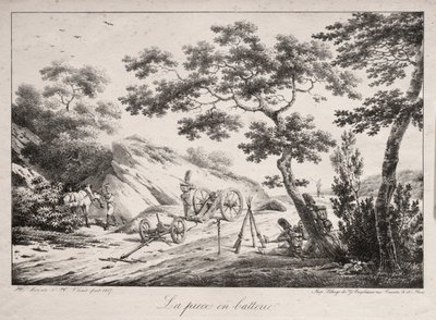 Canon Ateşe Hazır, 1817. by Hippolyte Lecomte