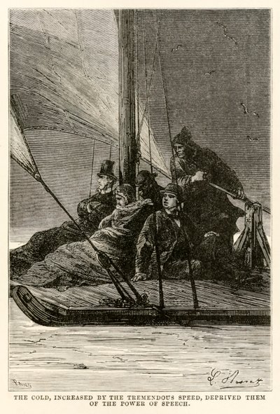 Adolphe François Pannemaker (1822-1900) tarafından oyulmuş Jules Verne (1828-1905) Seksen Günde Devri Alem