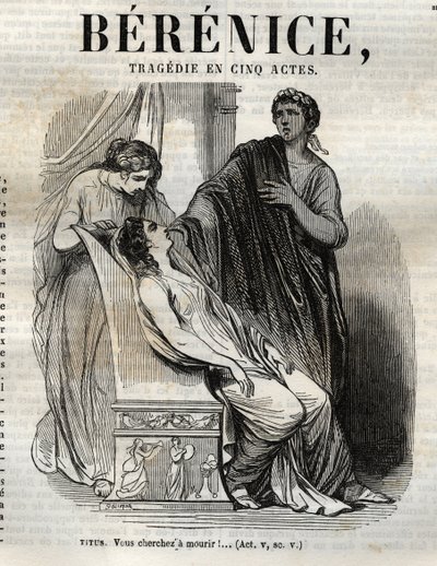 Beş perdelik Berenice trajedisi - Pauquet tarafından resmedilen “Jean Racine