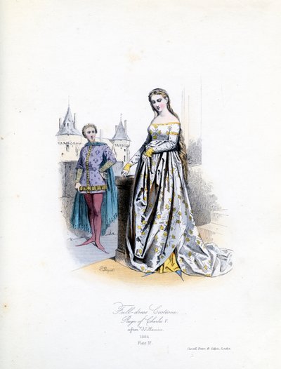 Tam elbiseli asil kadın by Hippolyte Louis and Polydore Pauquet