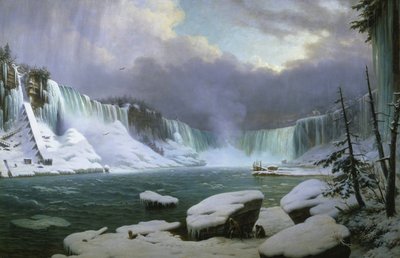 Kışın Niagara Şelalesi by Hippolyte Sebron