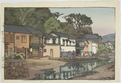 Chu_goku Bölgesindeki Küçük Kasaba by Hiroshi Yoshida