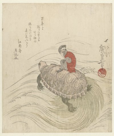 Maymun ve Kaplumbağa by Hiroshige (I) , Utagawa