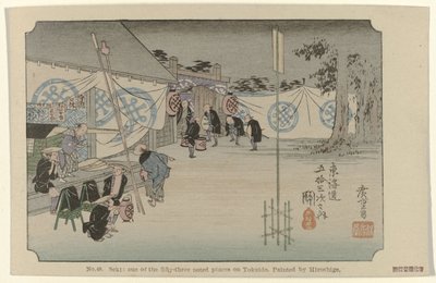 Seki 48. Seki: Hiroshige tarafından boyanmış Tokaido