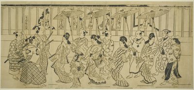 Nezaket Geçit Töreni by Hishikawa Moronobu
