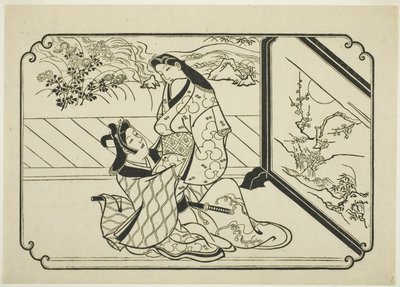 Ekranın arkasında by Hishikawa Moronobu
