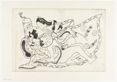 erotik gösteri by Hishikawa Moroshige (attributed to)