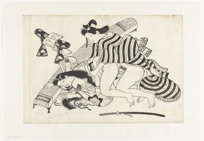 erotik gösteri by Hishikawa Moroshige (attributed to)