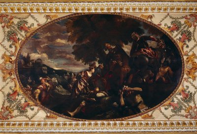 'Scutari'nin Savunması', Londra'daki Chiswick House galerisinin tavanına resim by Historic England Staff Photographer