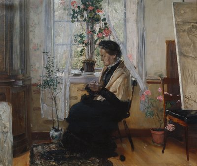 anne portresi by Hjalmer Eilif Emanuel Peterssen