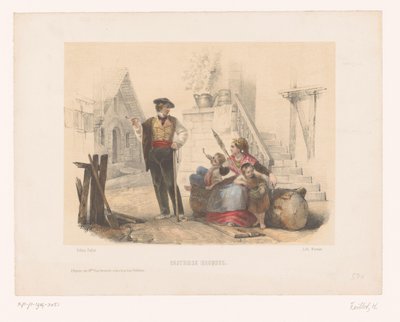 Bask Kostümlü Aile Kostümler Basklar (nesne üzerindeki başlık) by Hélène Feillet