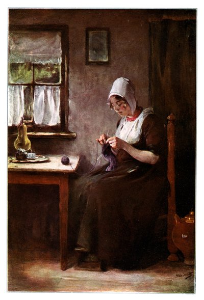 Örgü balıkçı kadın, 1901. by Hobbe Smith