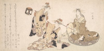 Birlikte Ziyaret Eden Üç Genç Bayan. by Hokuba