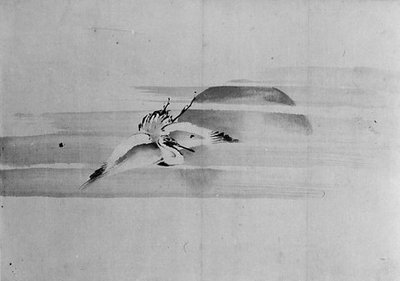 Turna ve Güneş, 19. yüzyıl. by Hokusai School.
