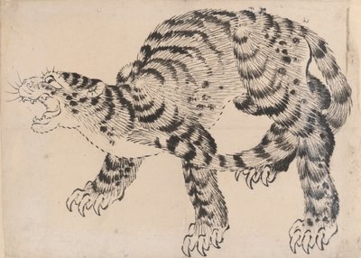Kaplan, 19. yüzyıl. by Hokusai School.