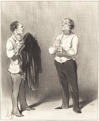 (Hizmetkar) - Mösyö iyi iş çıkarırdı... by Honoré Daumier
