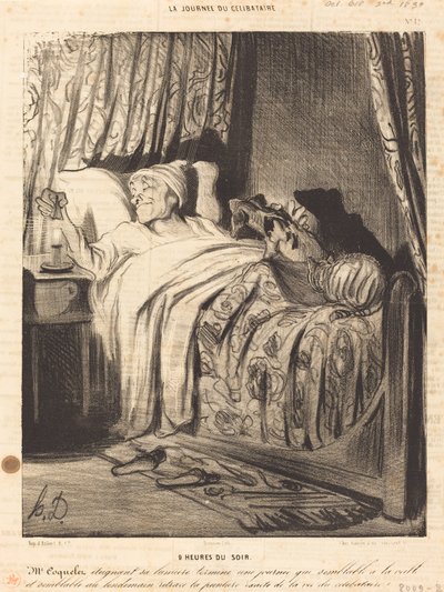 akşam 9. by Honoré Daumier