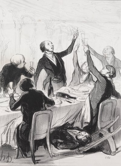 43. Tost... Denge Topluluğuna by Honoré Daumier