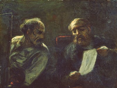 Stüdyoda Bir Tartışma, 1852-55 by Honoré Daumier