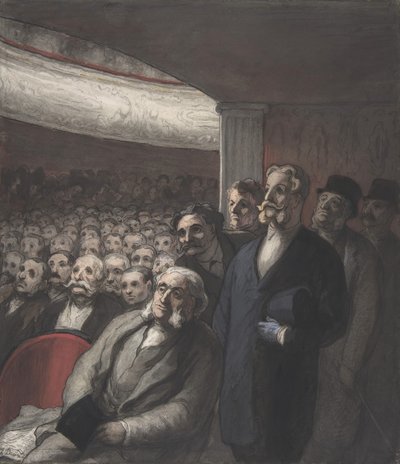 Bir Tiyatro Seyirci, 19. yüzyıl. by Honoré Daumier