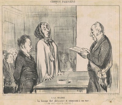 Belediye başkanında... by Honoré Daumier