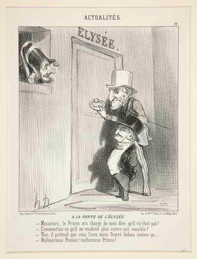 kapısında by Honoré Daumier