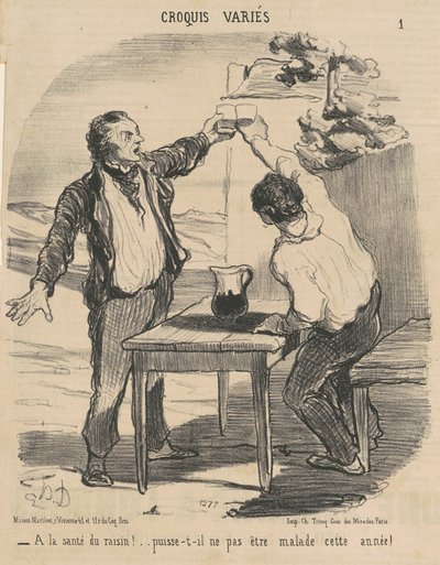 Üzümün sağlığına! ... by Honoré Daumier