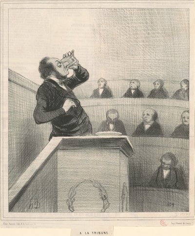 tribüne by Honoré Daumier