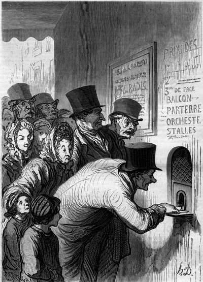 Bir tiyatro penceresi. Honore Daumier