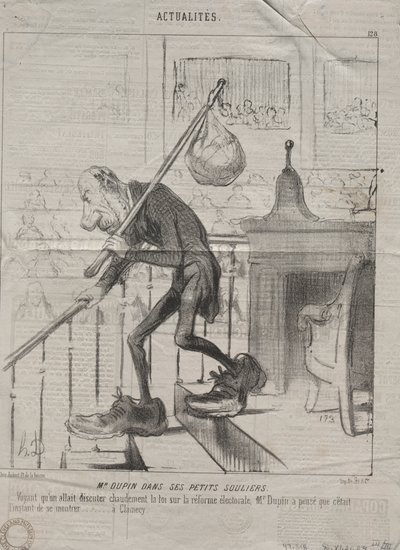 Gerçekler (No. 128): Bay Dupin küçük ayakkabılarıyla by Honoré Daumier