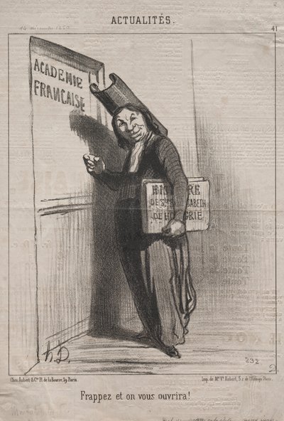 Gerçekler (No. 41): Vur ve senin için açılacak! by Honoré Daumier