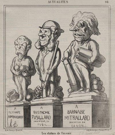 Gerçekler (plaka 98): Geleceğin heykelleri by Honoré Daumier