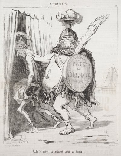 Gerçekler: Akhilleus Çadırına Çekiliyor by Honoré Daumier