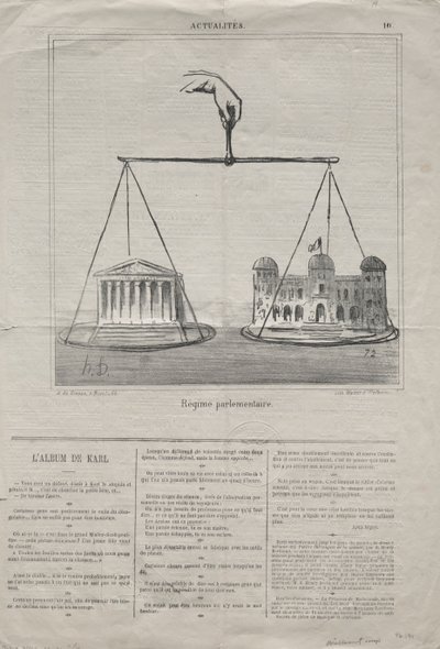Gerçekler No. 10: Parlamenter Rejim, 1870. by Honoré Daumier
