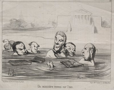 Gerçekler No. 120: Bir Bakan suya döner, 1851. by Honoré Daumier