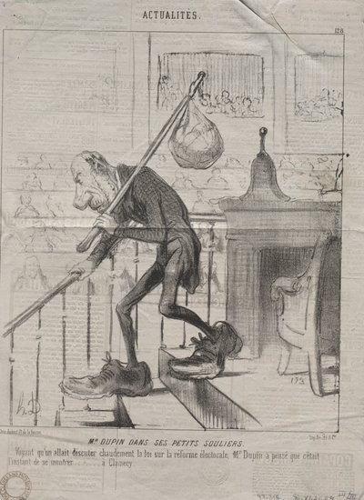 Gerçekler No. 128: Küçük ayakkabılarıyla Bay Dupin, 1850. by Honoré Daumier