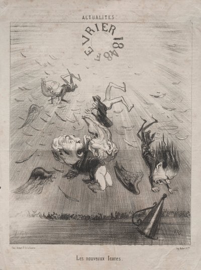 Gerçekler No. 140: Yeni Icarus, 1850. by Honoré Daumier