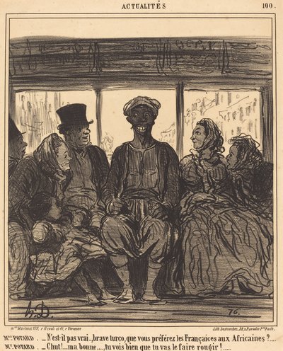 Haber: Bayan Potard - Doğru değil mi yiğit Turco... by Honoré Daumier