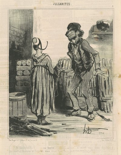 Ah! Fouchtra! ... Karım ... by Honoré Daumier