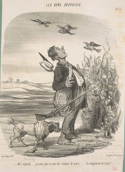 Ah! ... Yırtıcı kuşlar olduğuna inanıyorum ... by Honoré Daumier