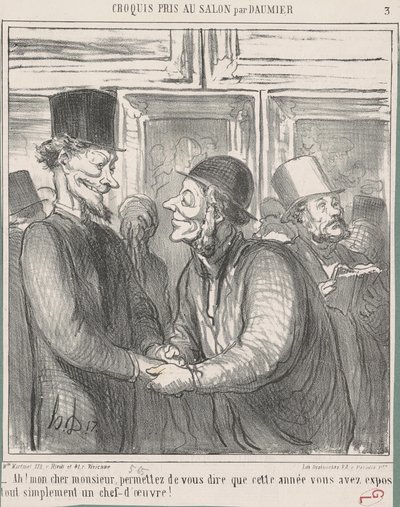 Ah! Sevgili efendim, izin verin... by Honoré Daumier