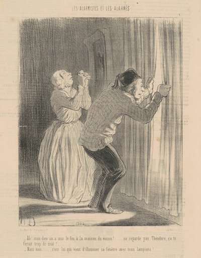 Ah! Allahım komşunun evini ateşe verdik... by Honoré Daumier