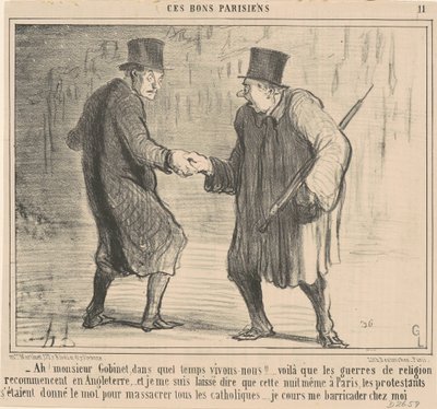 Ah! Mösyö Gobinet, ne zaman... by Honoré Daumier