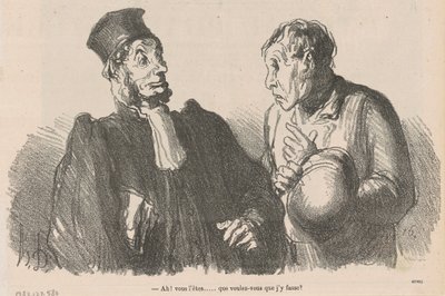 Ah! Sen... ne istiyorsun... by Honoré Daumier